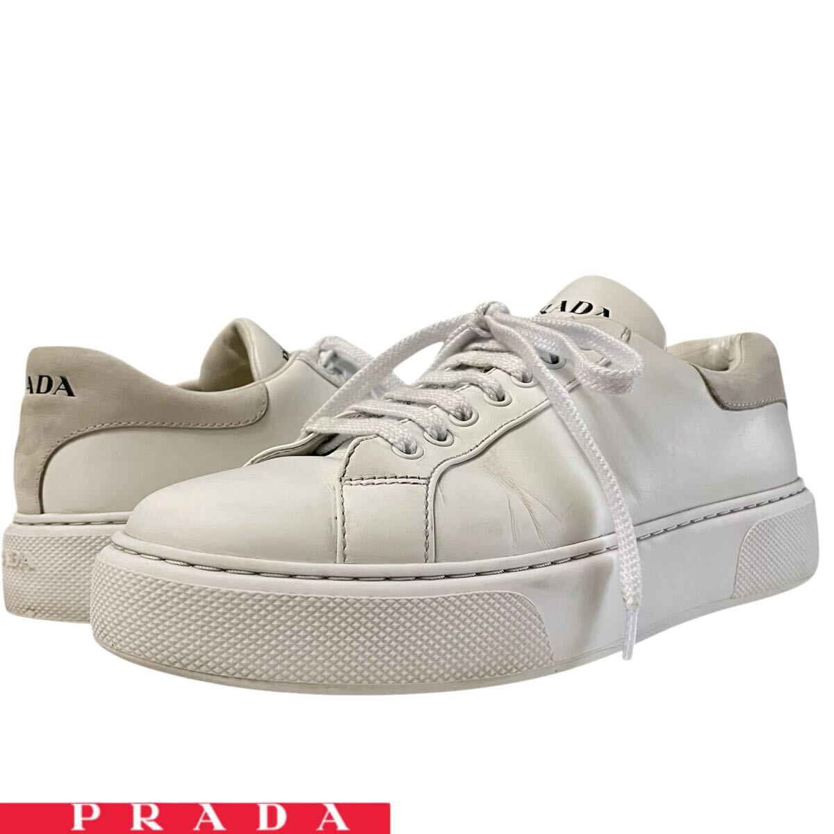 正規品 PRADA MILANO プラダ ローカット レザー スニーカー 厚底 正規品 PRADA MILANO プラダ ローカット レザー スニーカー 厚底