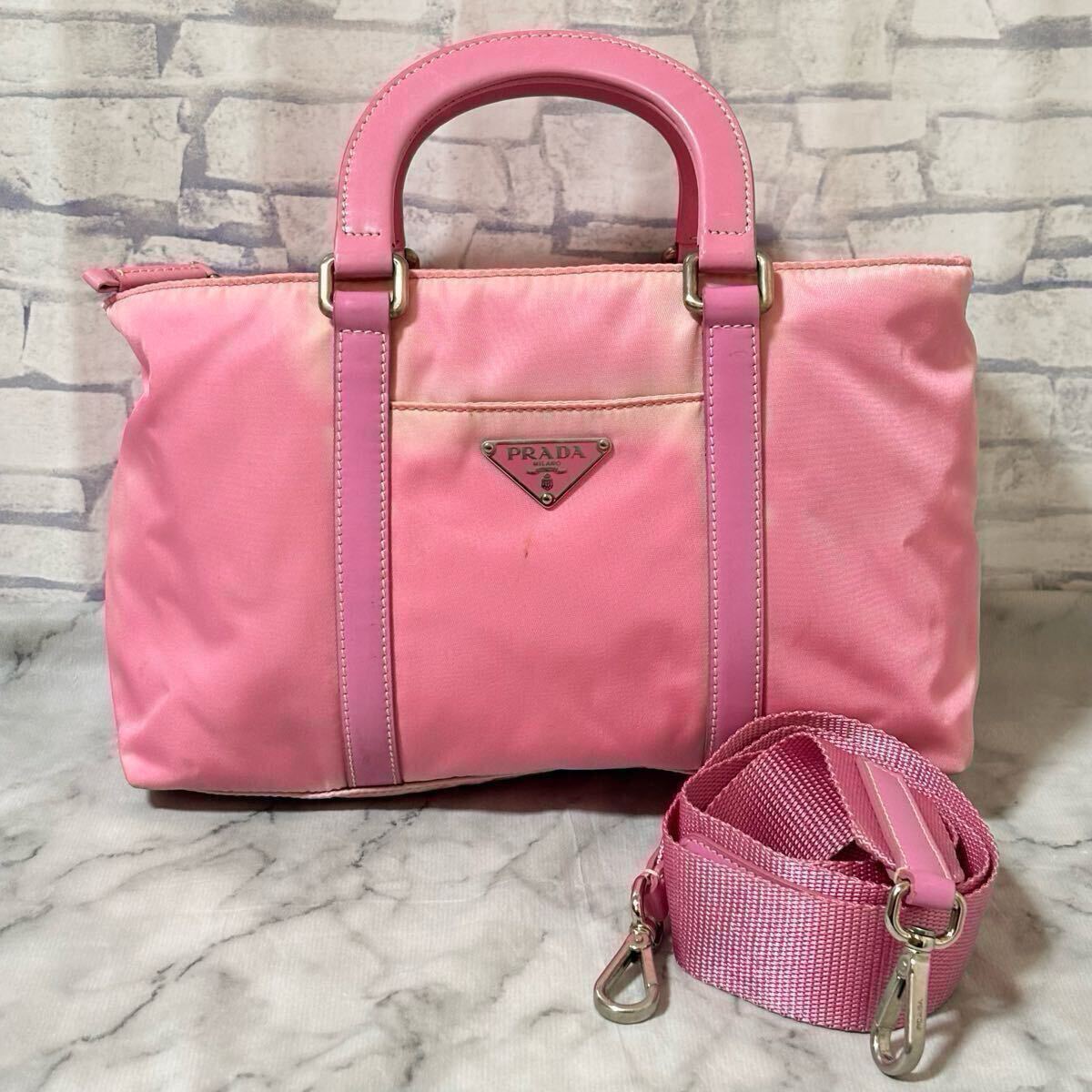 PRADA プラダ・2way ミニトートバッグ ショルダーバッグ 手持ち PRADA プラダ・2way ミニトートバッグ ショルダーバッグ 手持ち