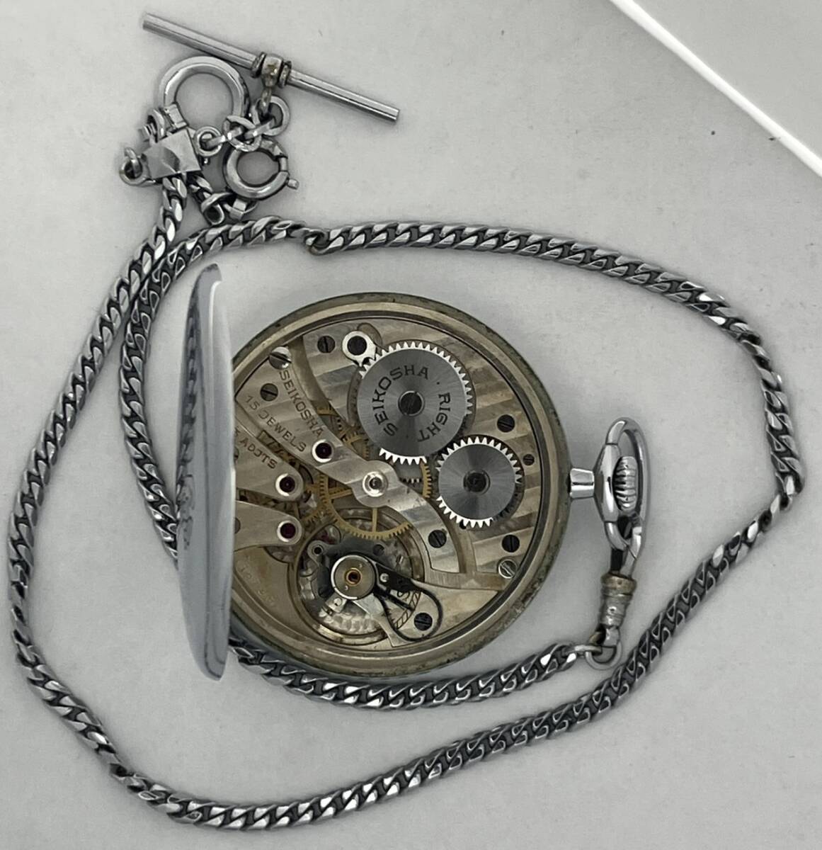 SEIKOSHA RIGHT セイコーシャ ライト 懐中時計 美品 稼働品(手 SEIKOSHA RIGHT セイコーシャ ライト 懐中時計 美品 稼働品(手