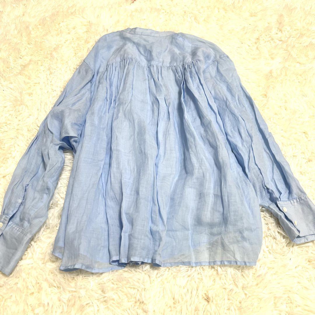 美品SLOBE IENA スローブイエナ ラミーギャザーシャツ リネン 美品SLOBE IENA スローブイエナ ラミーギャザーシャツ リネン