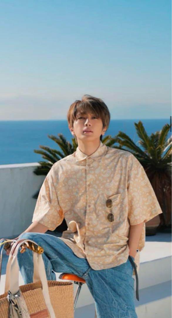 ナップタイム naptime. Nissy 西島隆弘 シャツ ベージュ naptime Nissy ナップタイム 総柄 ベージュ シャツ 西島隆弘