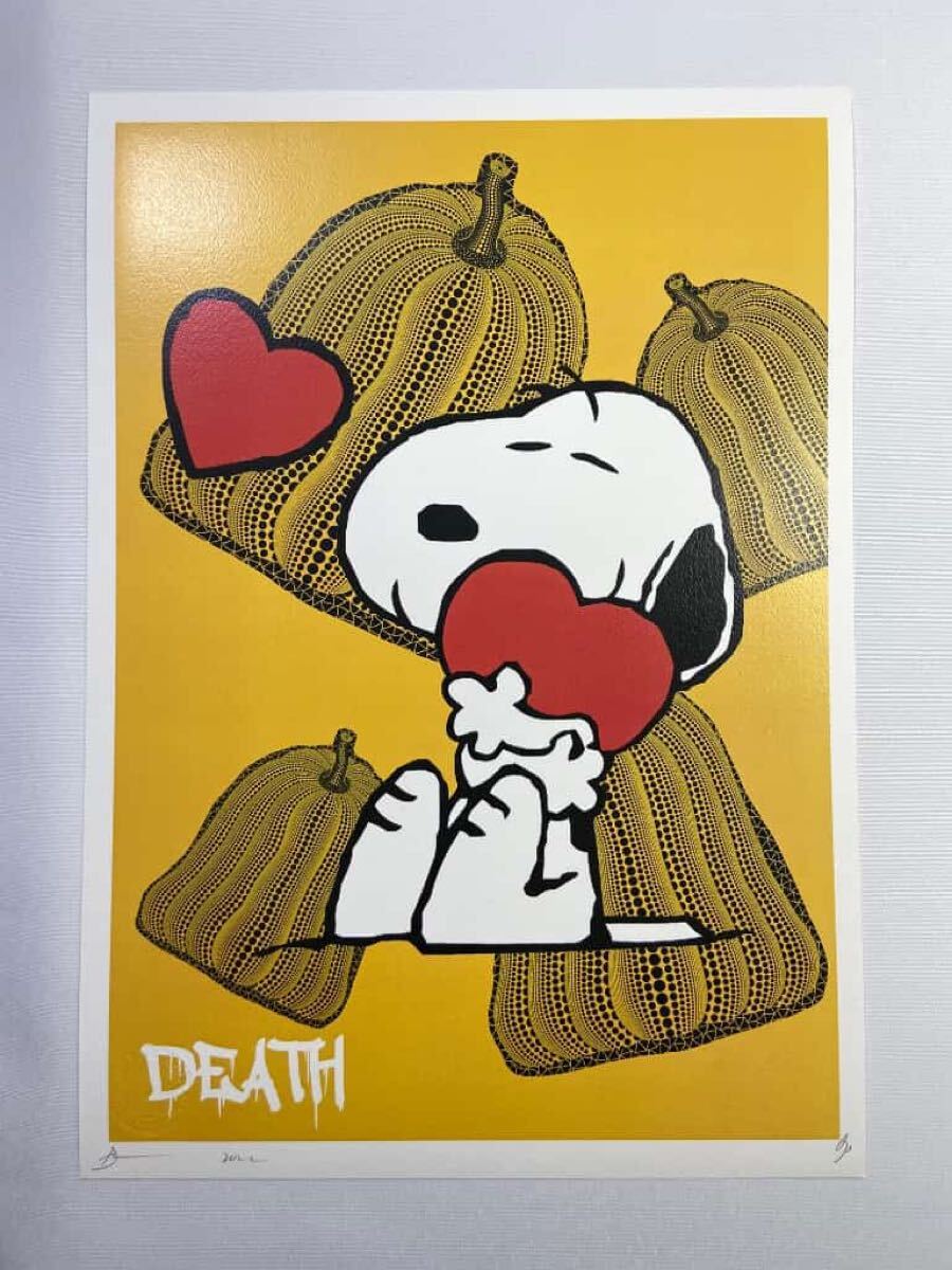 DEATH NYC 世界限定100枚 アートポスター スヌーピー 草間彌生 DEATH NYC 世界限定100枚 アートポスター スヌーピー 草間彌生