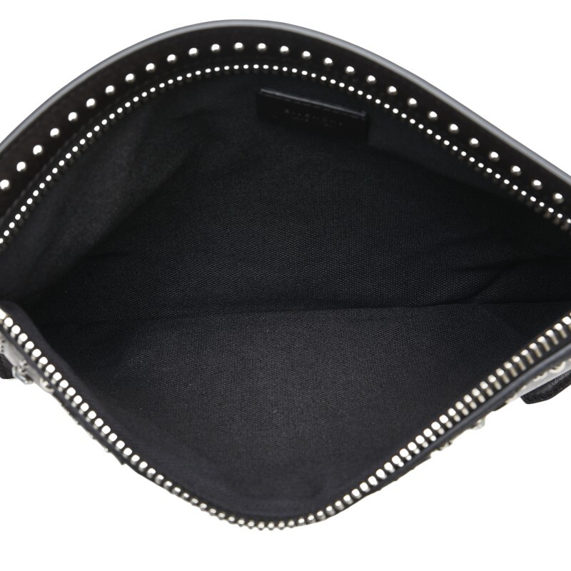 ジバンシー パンドラ スタッズ ビジュー クラッチバッグ ブラック シルバー レザー レディース Givenchy 【中古】_画像5