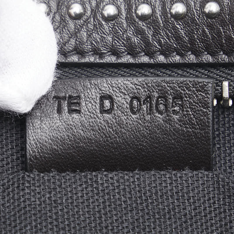 ジバンシー パンドラ スタッズ ビジュー クラッチバッグ ブラック シルバー レザー レディース Givenchy 【中古】_画像7