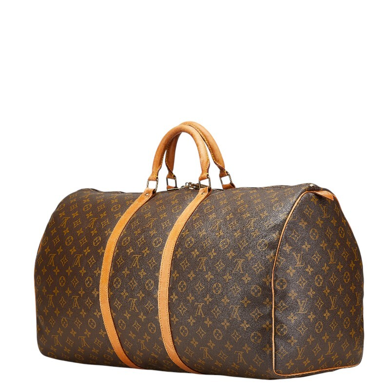  Louis Vuitton монограмма ключ poru60 сумка "Boston bag" путешествие сумка M41422 Brown PVC кожа женский LOUIS VUITTON [ б/у ]