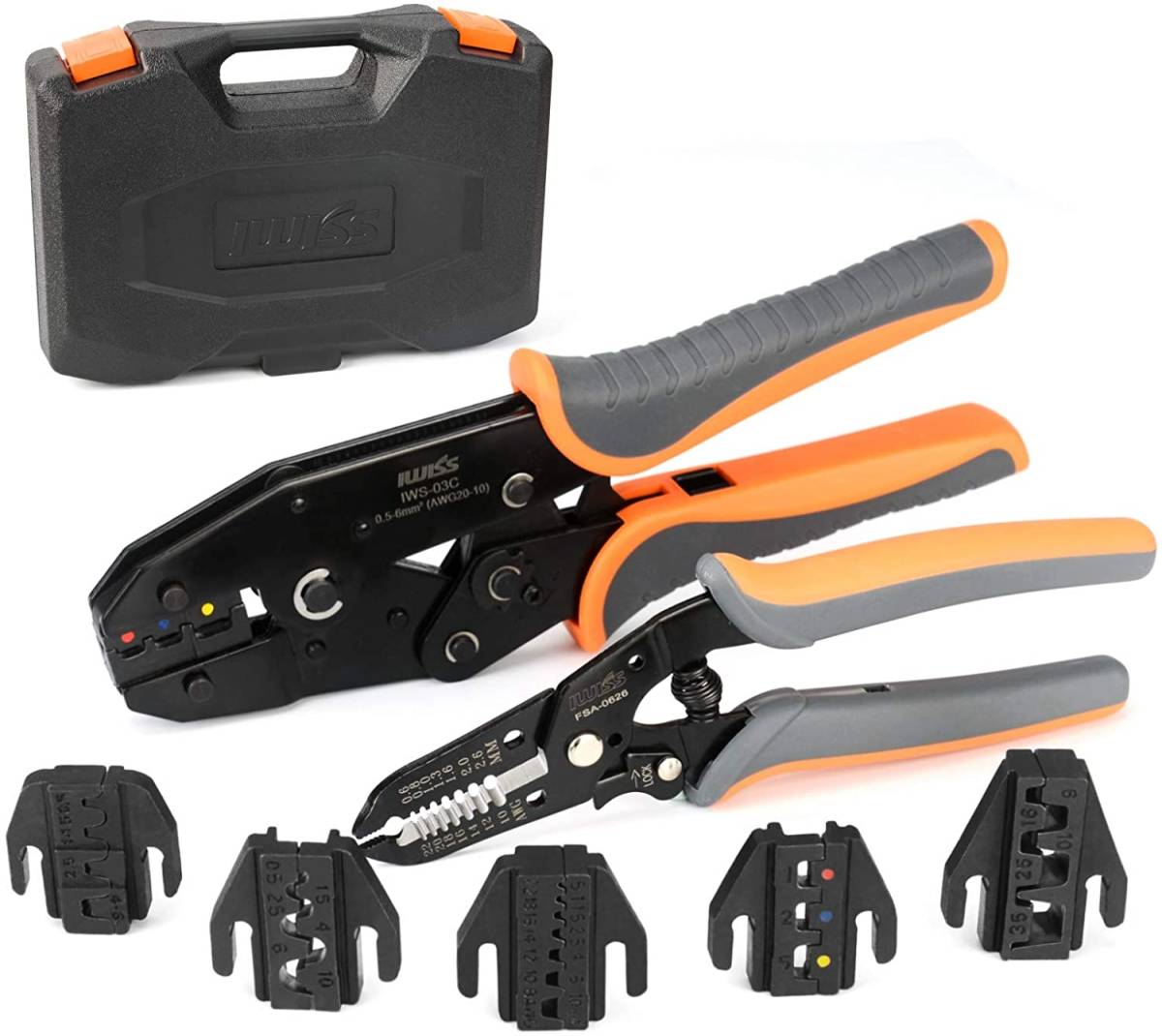 ☆正規(guī)品☆ アイウィス(IWISS) HSシリーズ ダイス交換式 クイックダイス マルチ圧著工具セット HS-QC