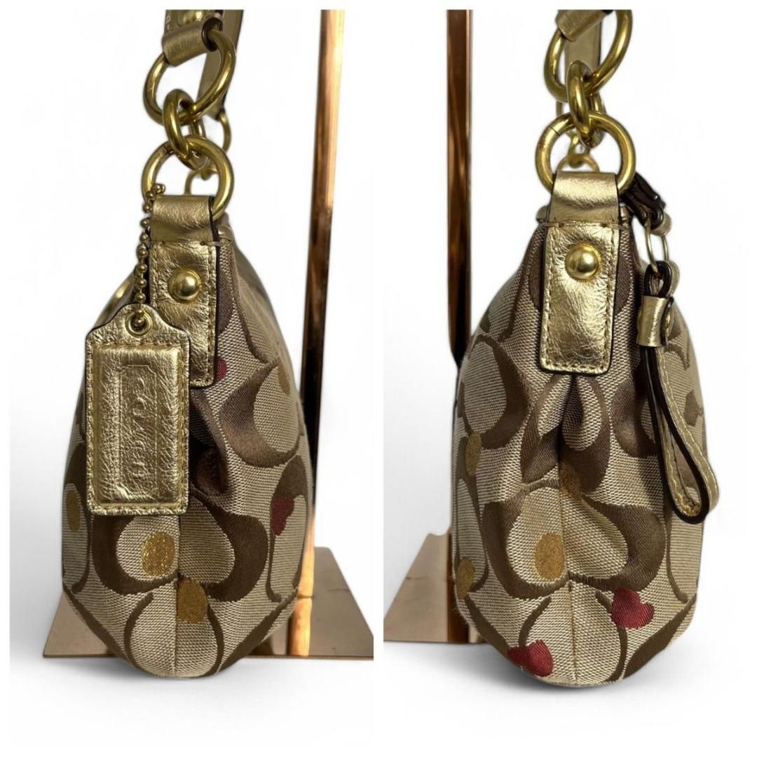 美品 COACH コーチ 2way ショルダーバッグ シグネチャー 美品 COACH コーチ 2way ショルダーバッグ シグネチャー