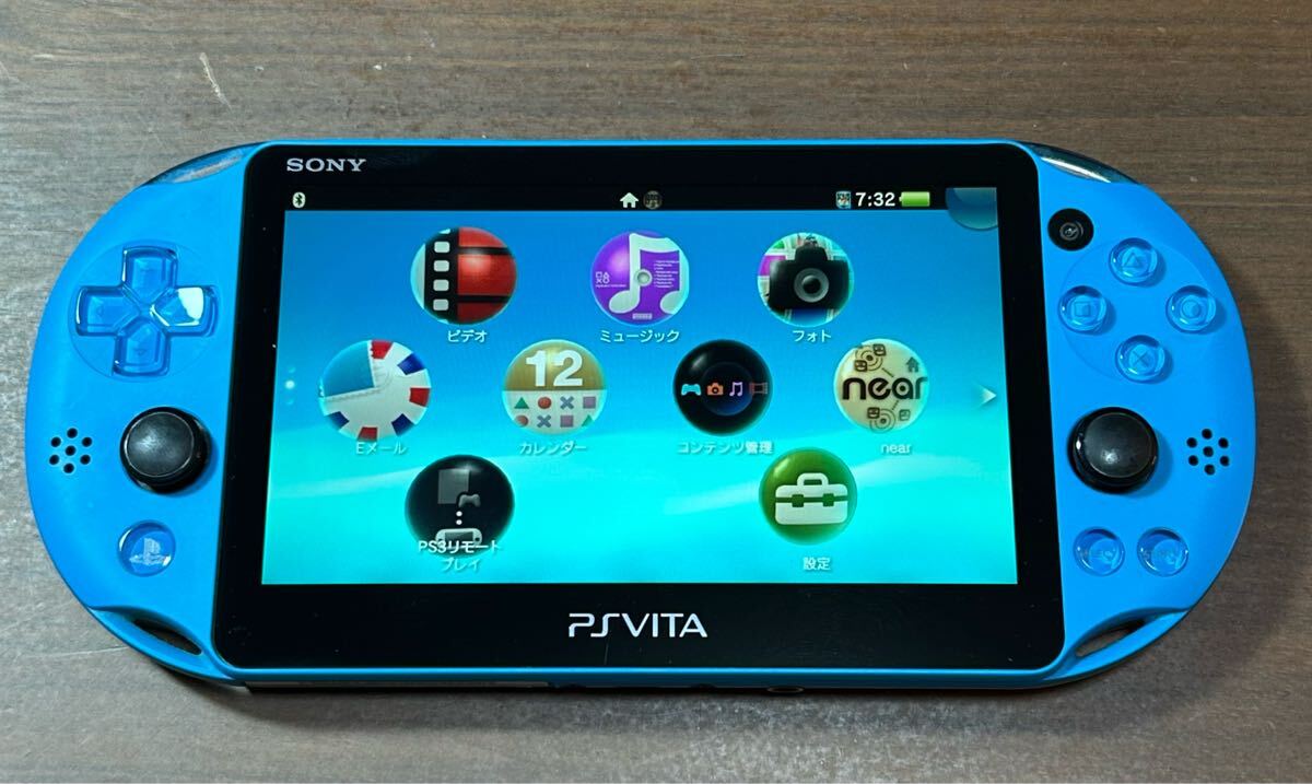 稼動品】SONY PlayStation Vita PCH-2000 WiーFiモデル アクア 稼動品】SONY PlayStation Vita PCH-2000 WiーFiモデル アクア