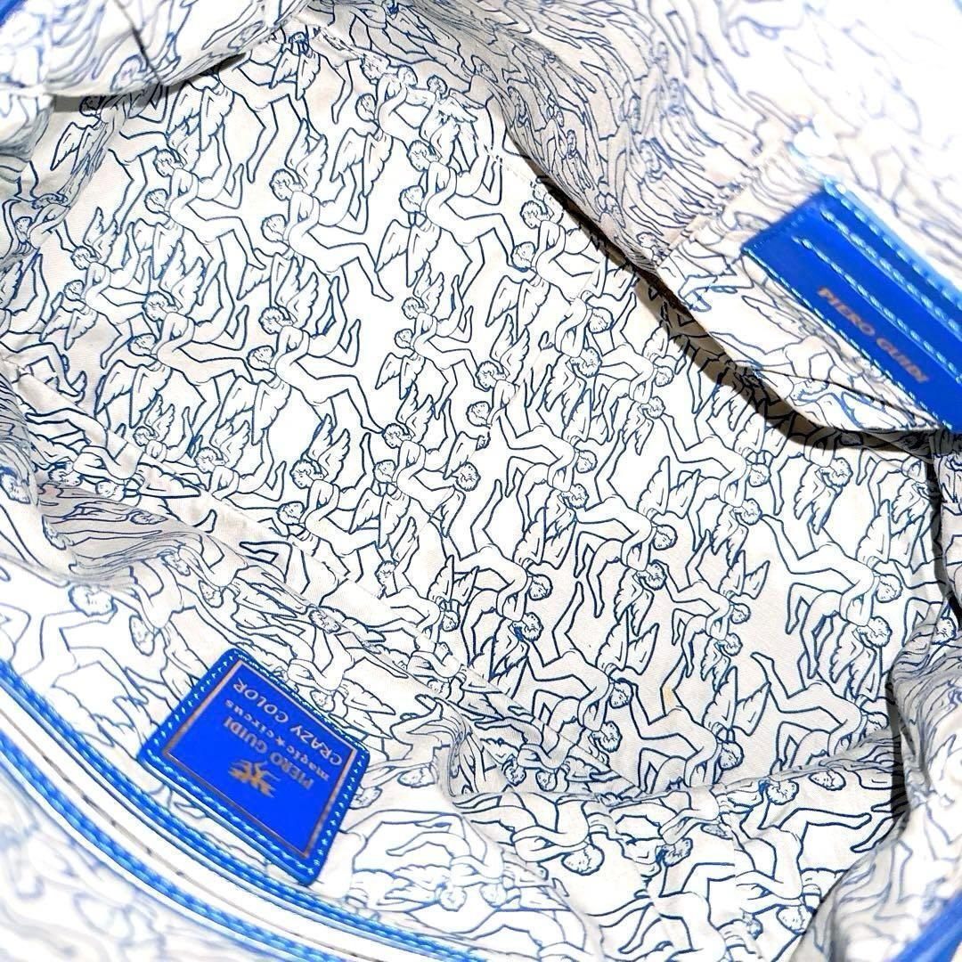 美品【ピエログイディ】2wayミニボストンバッグ ショルダーバッグ サーカス 青【HFby6PR】レディース・バッグ・春夏・秋冬【20QG】_画像9