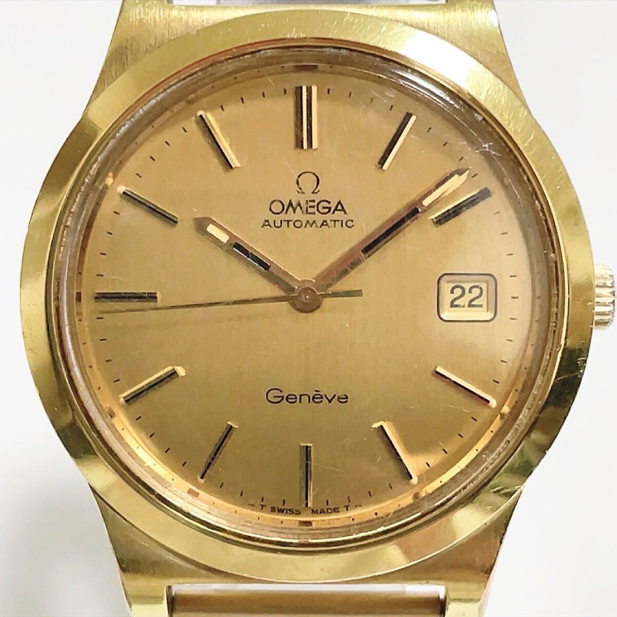 美品 稼働品 OMEGA オメガ Geneve ジュネーブ 23石 自動巻 AT 美品 稼働品 OMEGA オメガ Geneve ジュネーブ 23石 自動巻 AT