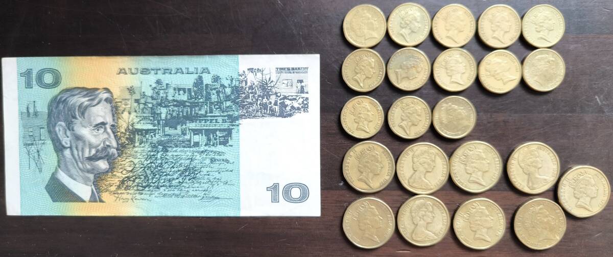 オーストラリア Australia 旧紙幣 硬貨 まとめ 45ドル 1円