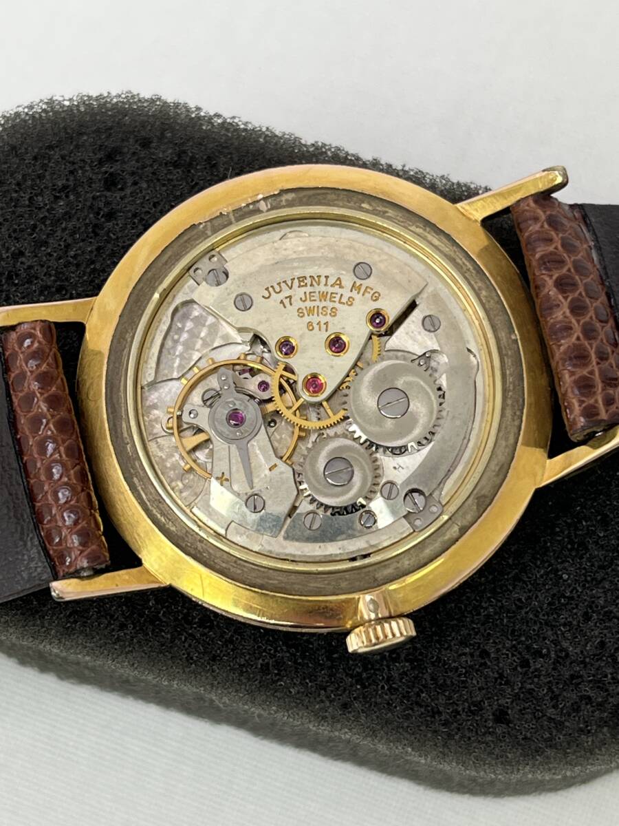 M60】JUVENIA ジュベニア ゴールド MFG 17JEWELS SWISS 611 手 M60】JUVENIA ジュベニア ゴールド MFG 17JEWELS SWISS 611 手