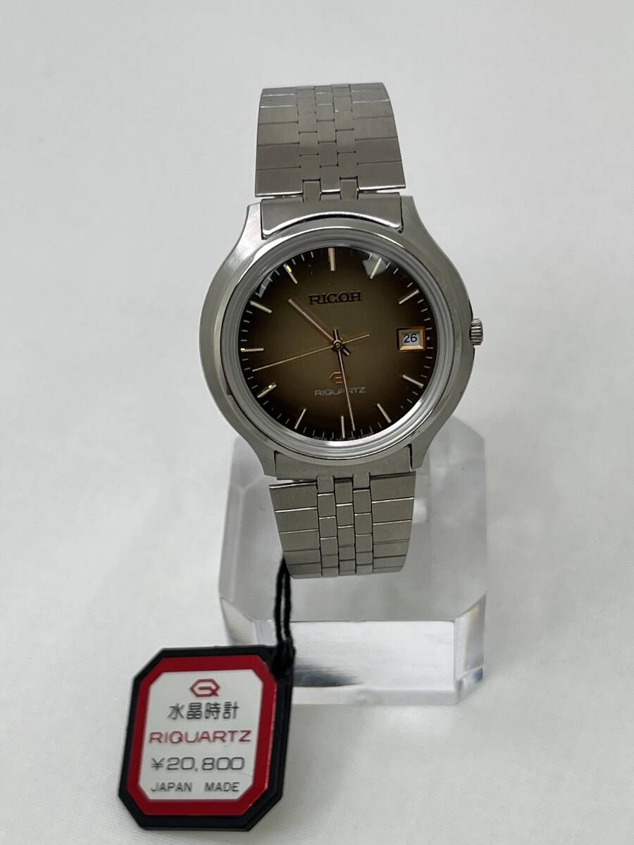 優待特典一覧 RICOH デットストック M76】未使用品 RIQUARTZ SSケース 591108 金属ベルト