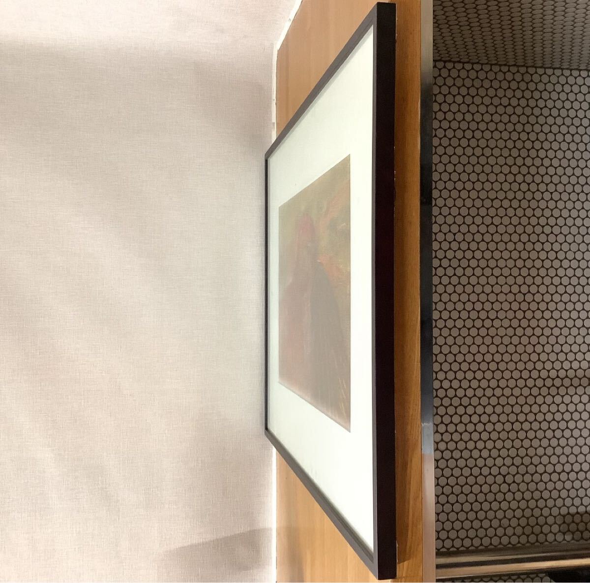 田村能里子 作品名/不明 工芸品 額入り 額縁 壁画 美術品 絵画