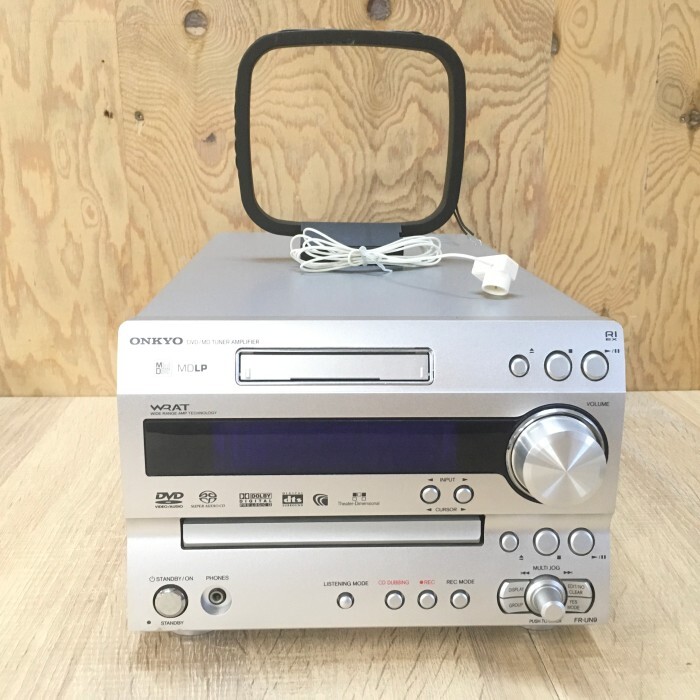 通電確認済み】ONKYO オンキョー DVD/MDチューナーアンプ FR-UN9 通電確認済み】ONKYO オンキョー DVD/MDチューナーアンプ FR-UN9