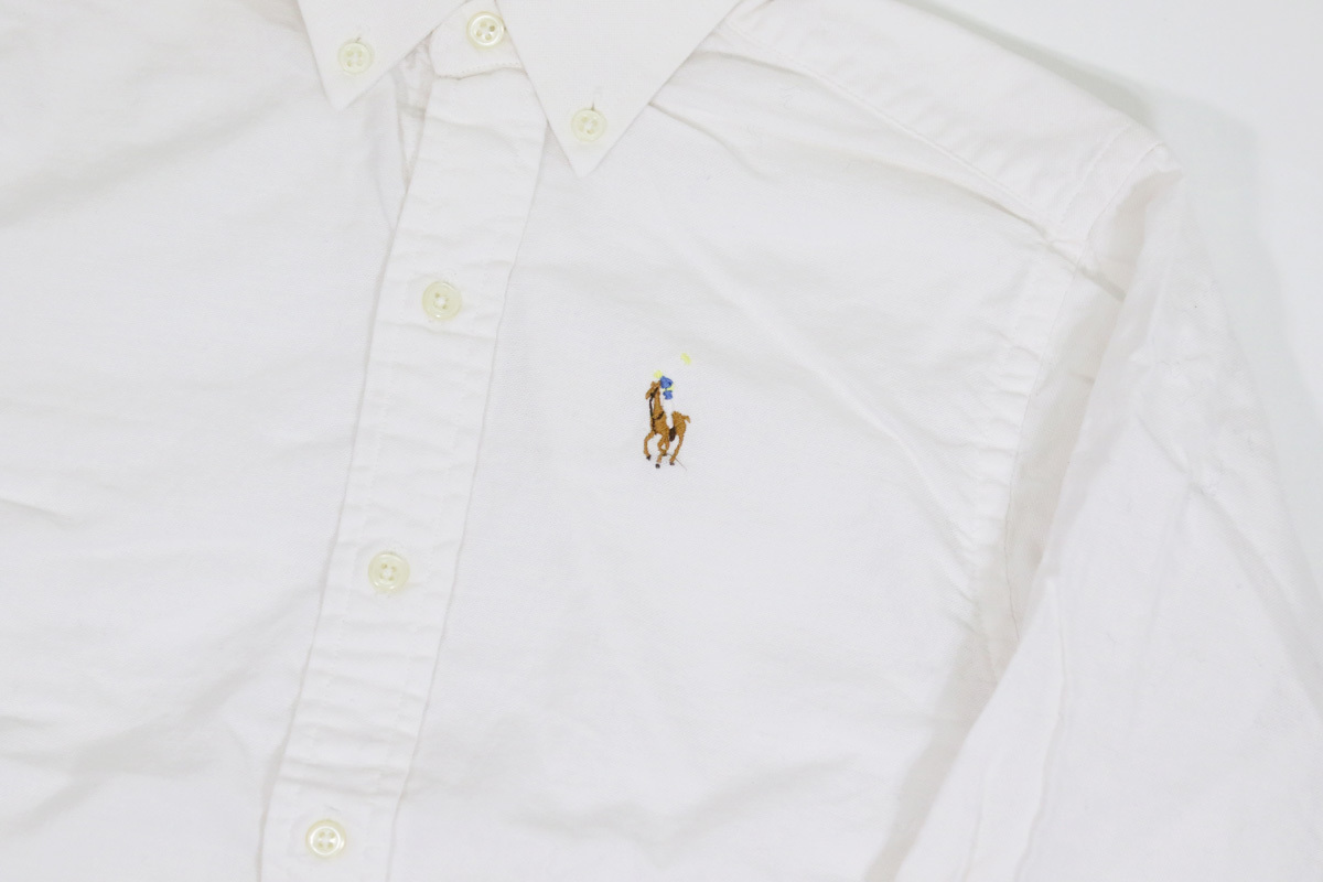 古著 k1082 6サイズ キッズ 子供 オックス シャツ コットン polo ralph lauren ポロ ラルフ ローレン 