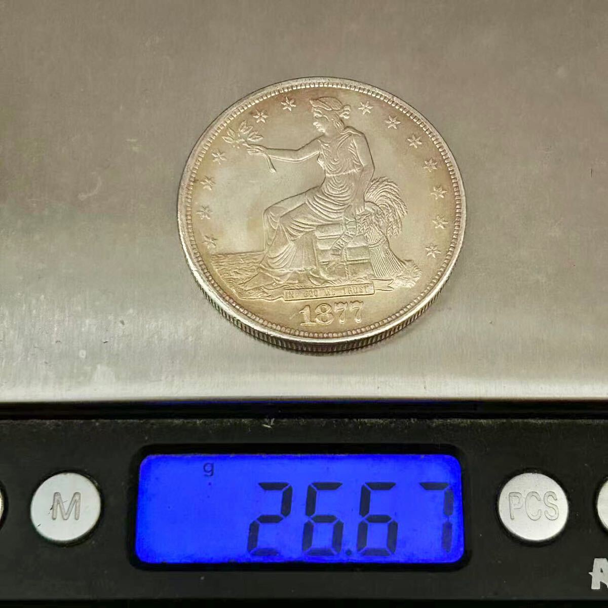 銀貨 1877年 アメリカ貿易銀 1ドル トレード ダラー銀貨 銀貨 1877年 アメリカ貿易銀 1ドル トレード ダラー銀貨
