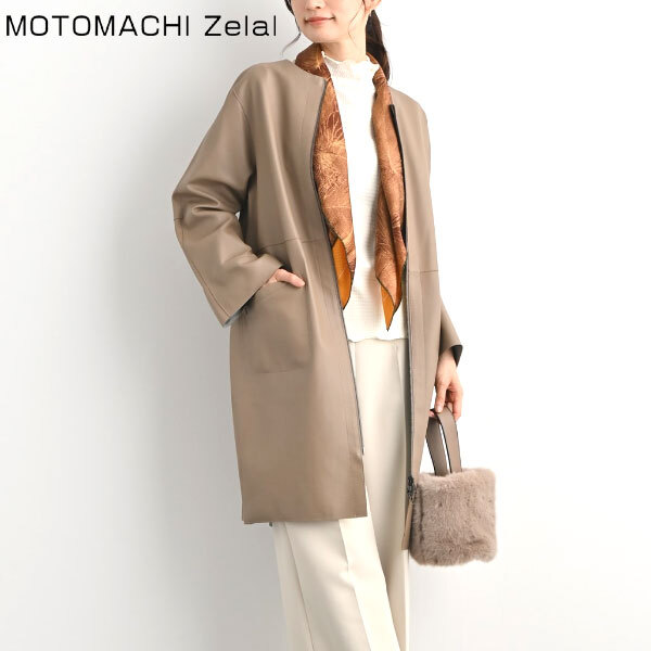送料300円(税込)□yv273□元町ゼラール ラムレザー リバーシブル