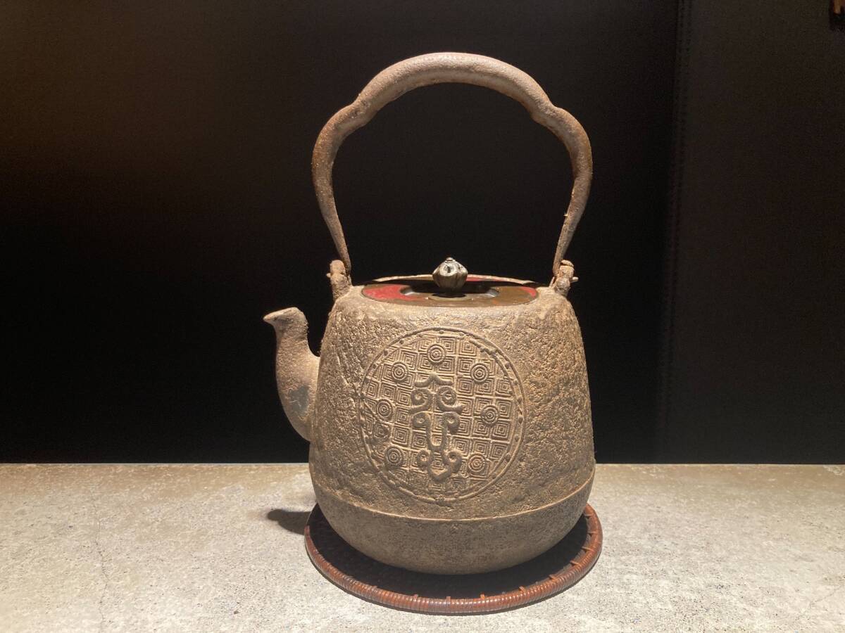 □龍文堂 棗形 姥口 鉄瓶 斑紫銅蓋□de浄寿浄壽 煎茶 急須 □龍文堂 棗形 姥口 鉄瓶 斑紫銅蓋□de浄寿浄壽 煎茶 急須