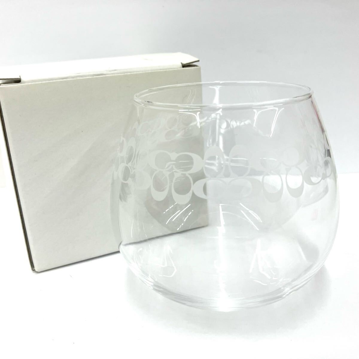 【A】COACH　コーチ　グラス　食器　コップ　カップ　ノベルティ　現状品/長期保管品　シグネチャー　ゆらゆらグラス　【2070】_画像1