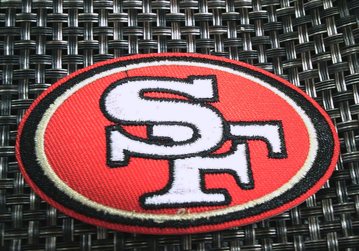 赤小豆49ers楕円》激渋 NFL San Francisco 49ers 刺繍ワッペン 赤小豆49ers楕円》激渋 NFL San Francisco 49ers 刺繍ワッペン