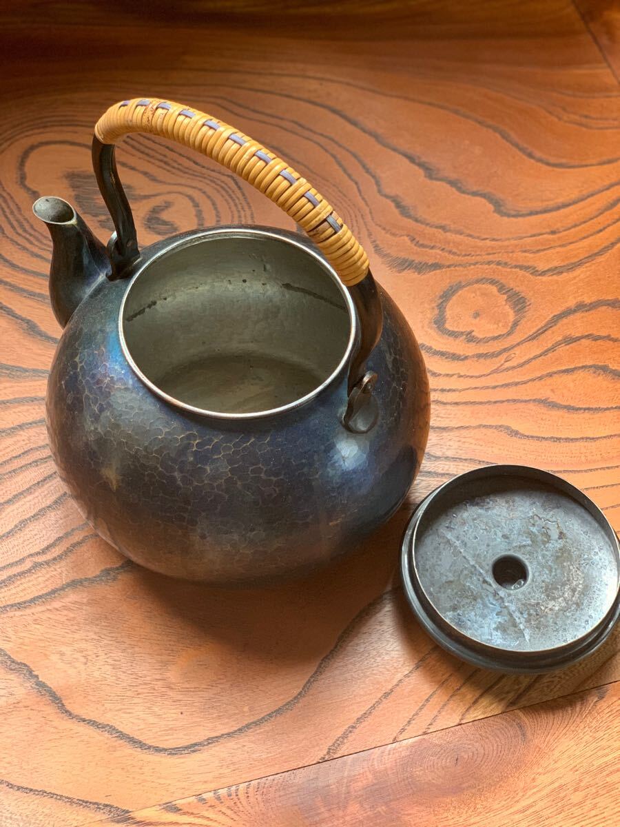 即決 玉川堂 鎚起銅器 湯沸 蔦巻持手 やかん 薬缶 水注 茶器 即決 玉川堂 鎚起銅器 湯沸 蔦巻持手 やかん 薬缶 水注 茶器