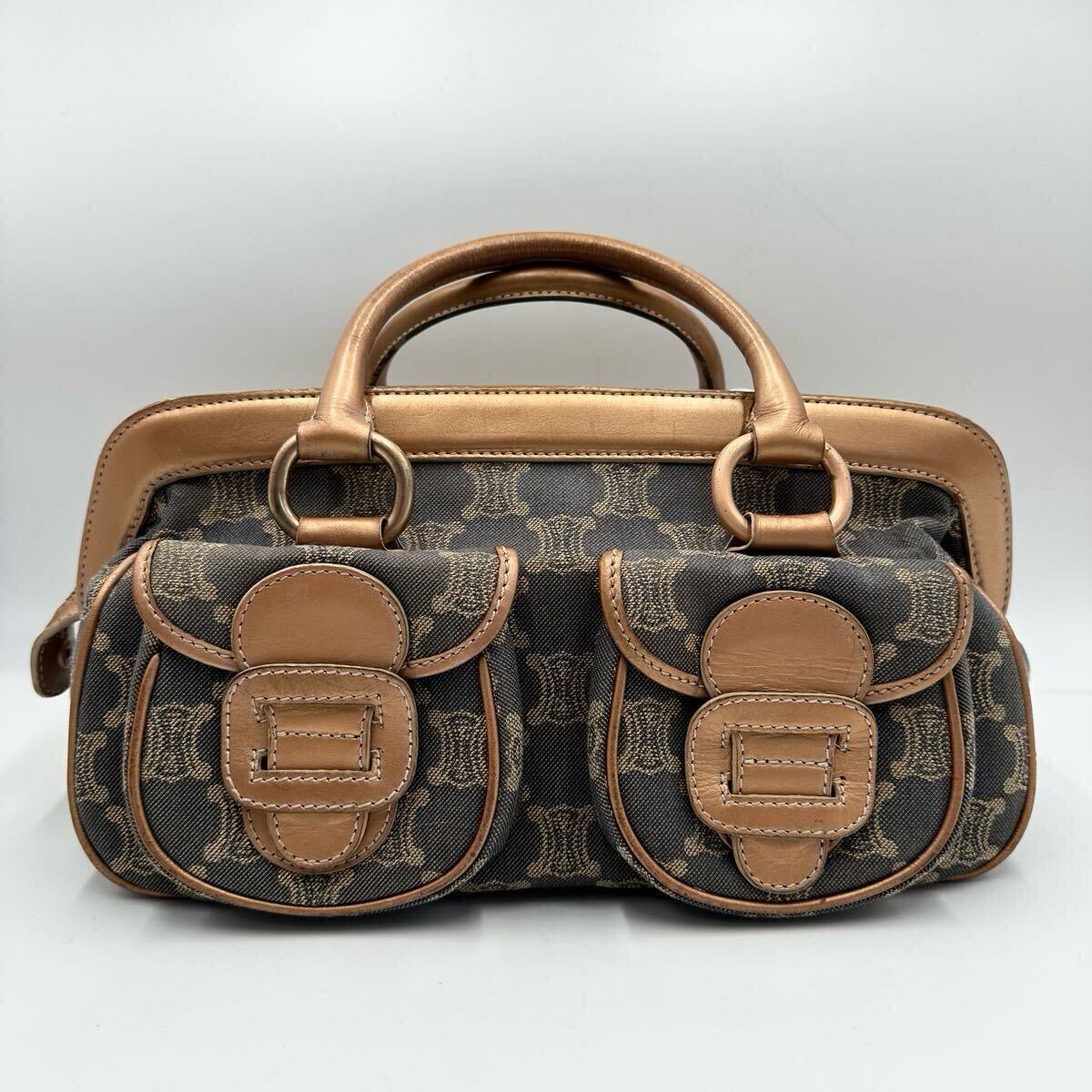1円〜 希少 セリーヌ CELINE パリマカダム デニム ハンドバッグ 1円〜 希少 セリーヌ CELINE パリマカダム デニム ハンドバッグ