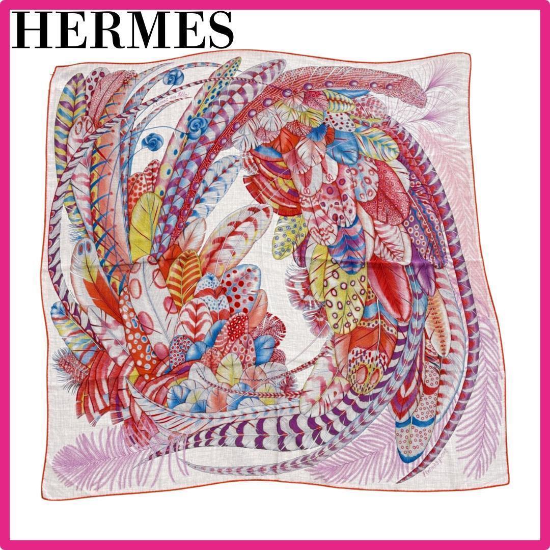 HERMES エルメス カレジェアン カレ140 Plumes en Fete プリュム HERMES エルメス カレジェアン カレ140 Plumes en Fete プリュム