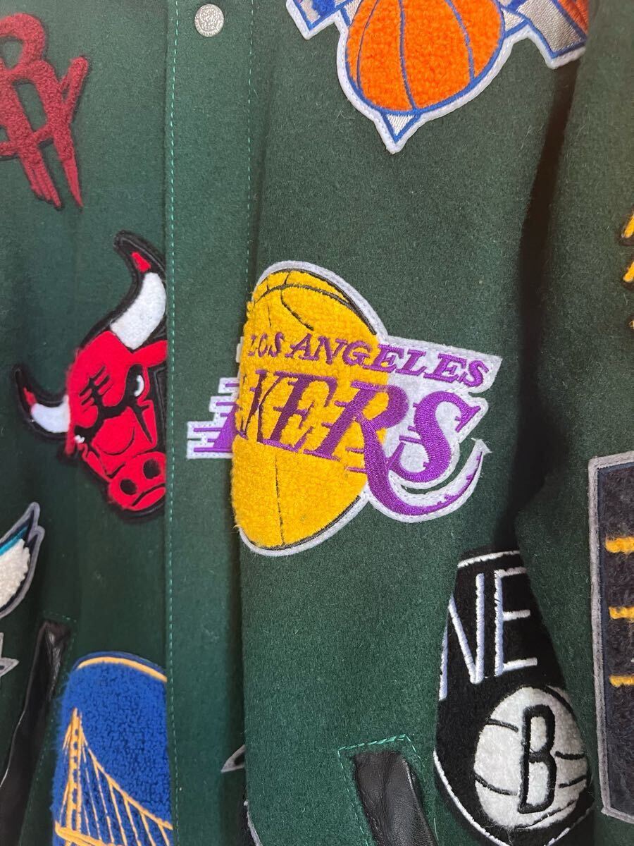 JEFF HAMILTON NBA COLLAGE WOOL & LEATHER JACKET ジェフハミルトン growaround_画像3