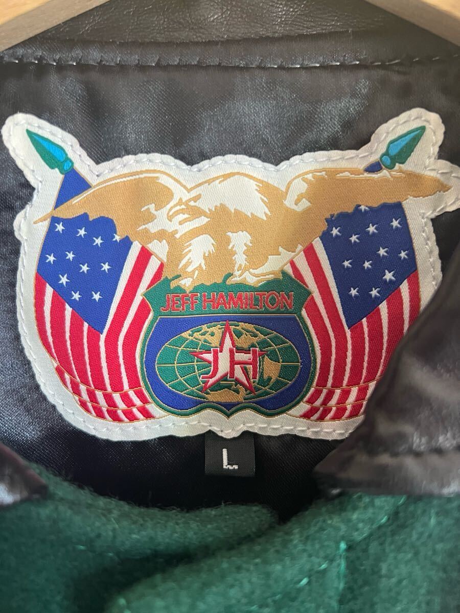 JEFF HAMILTON NBA COLLAGE WOOL & LEATHER JACKET ジェフハミルトン growaround_画像4