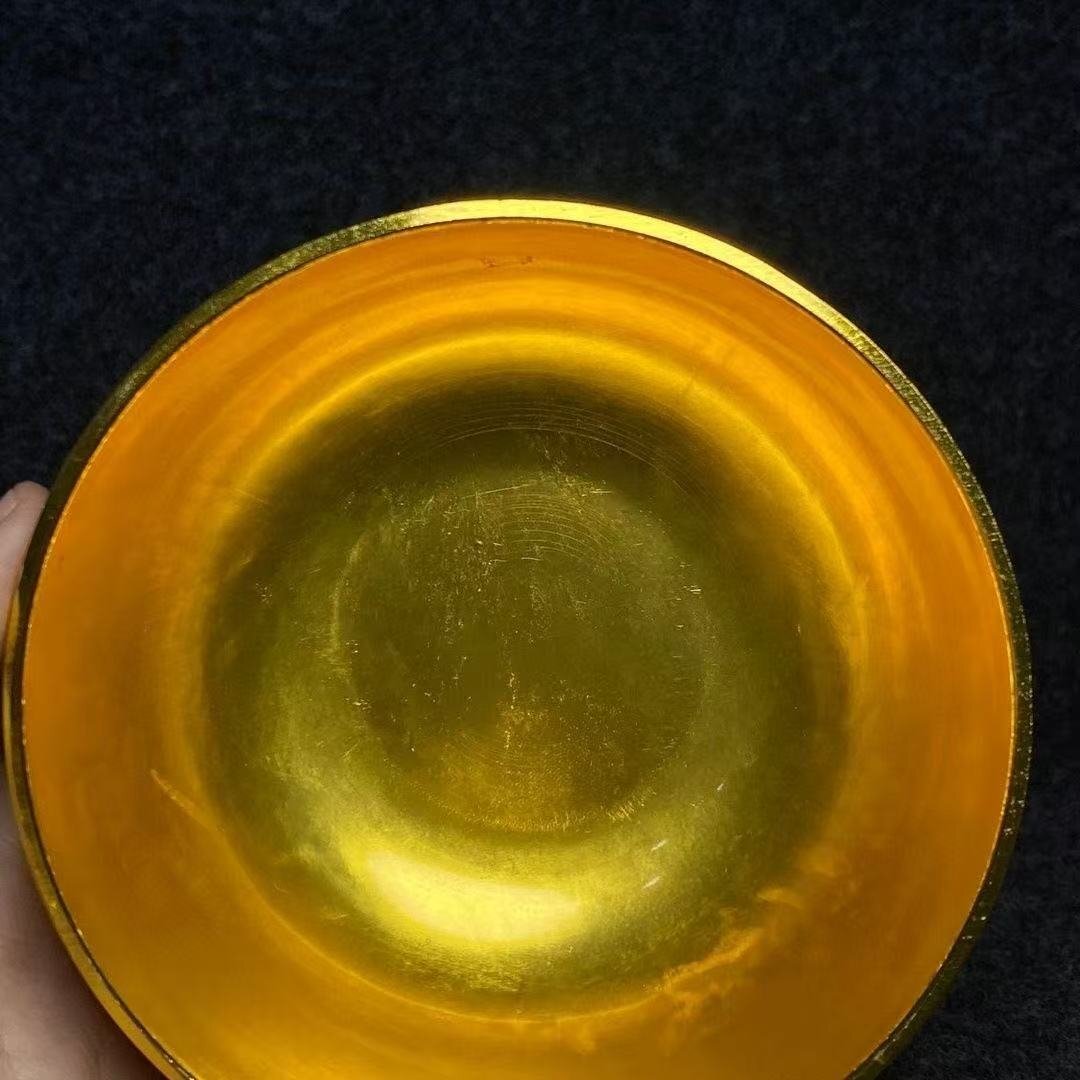 F416 旧家収蔵 大清乾隆御製漆器収蔵盒内蔵黄銅金銅彩画聚宝盆 F416 旧家収蔵 大清乾隆御製漆器収蔵盒内蔵黄銅金銅彩画聚宝盆