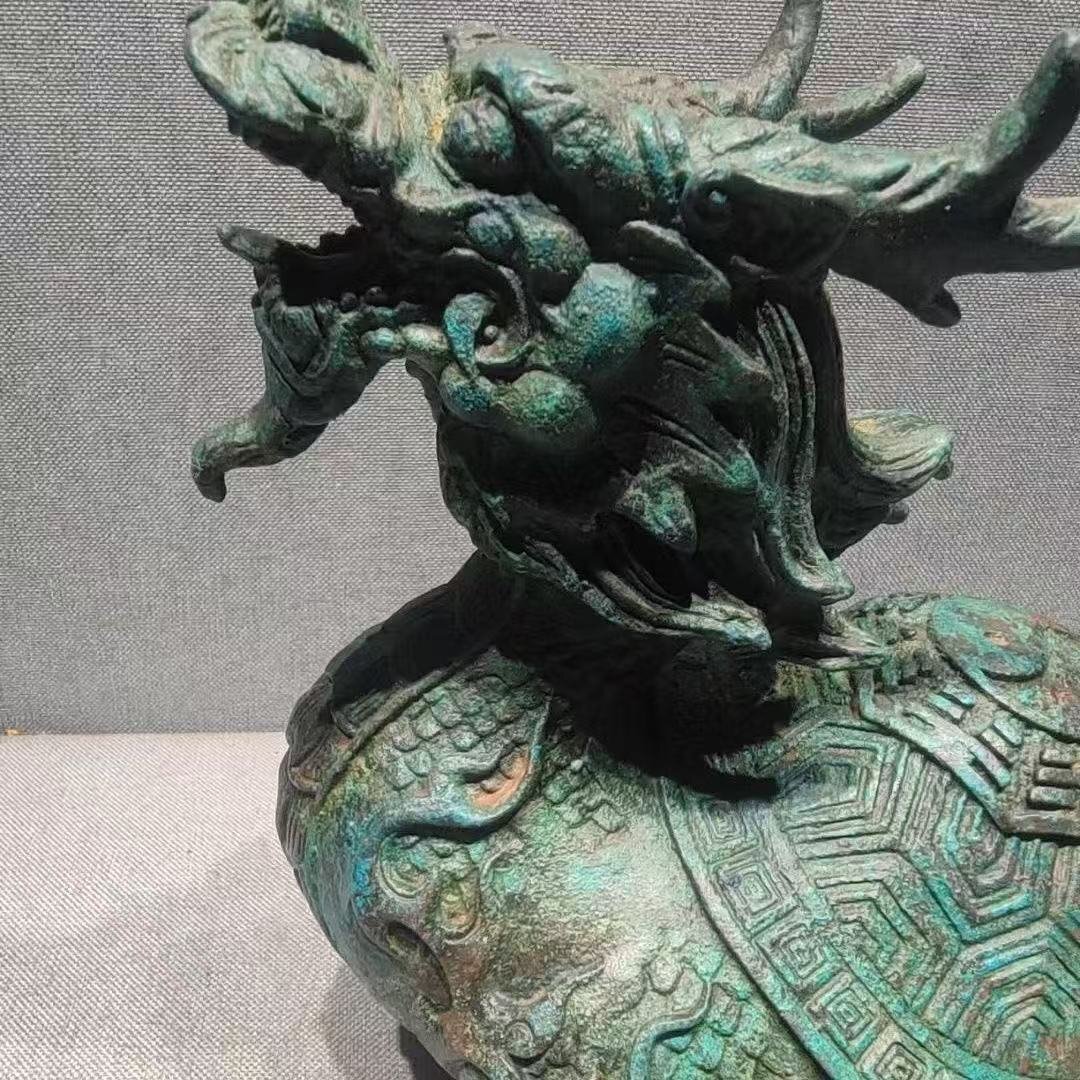 J1353 旧家収蔵 【青銅器の神獣】 置物 EBD(銅製)|売買された J1353 旧家収蔵 【青銅器の神獣】 置物 EBD(銅製)|売買された