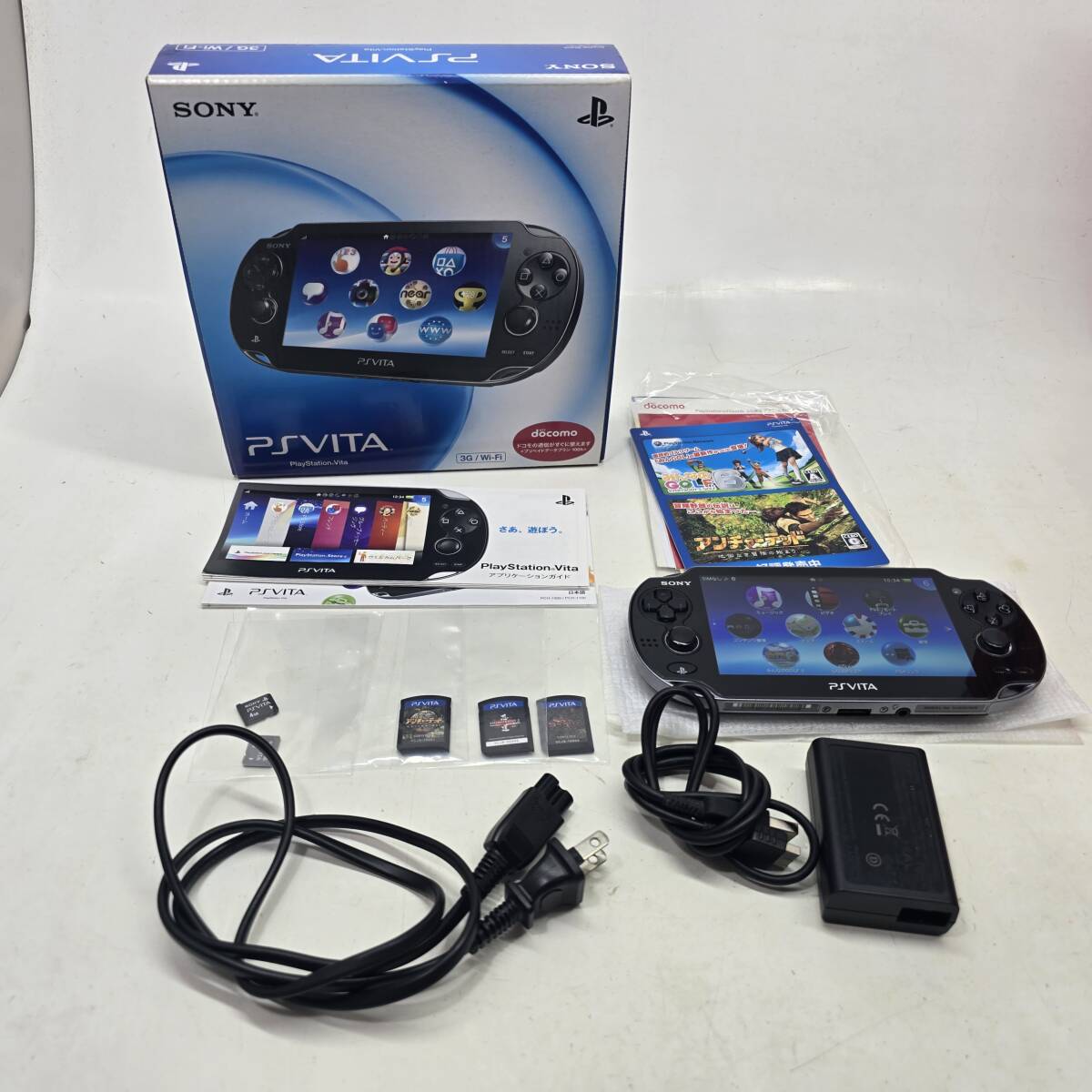 01w7235☆1円~ SONY PSVita 3G/Wi-Fi ブラック CUH-1100 AA01 01w7235☆1円~ SONY PSVita 3G/Wi-Fi ブラック CUH-1100 AA01