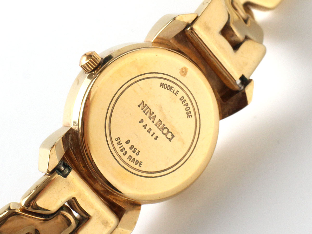 E27284 美品 NINA RICCI ニナリッチ 腕時計 動作未確認 ゴールド E27284 美品 NINA RICCI ニナリッチ 腕時計 動作未確認 ゴールド