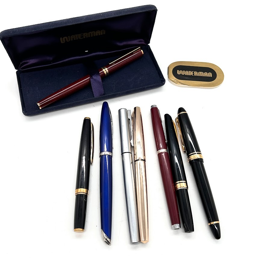 Y-33】21K 18K 750刻印有 万年筆 8品おまとめ WATERMAN Y-33】21K 18K 750刻印有 万年筆 8品おまとめ WATERMAN