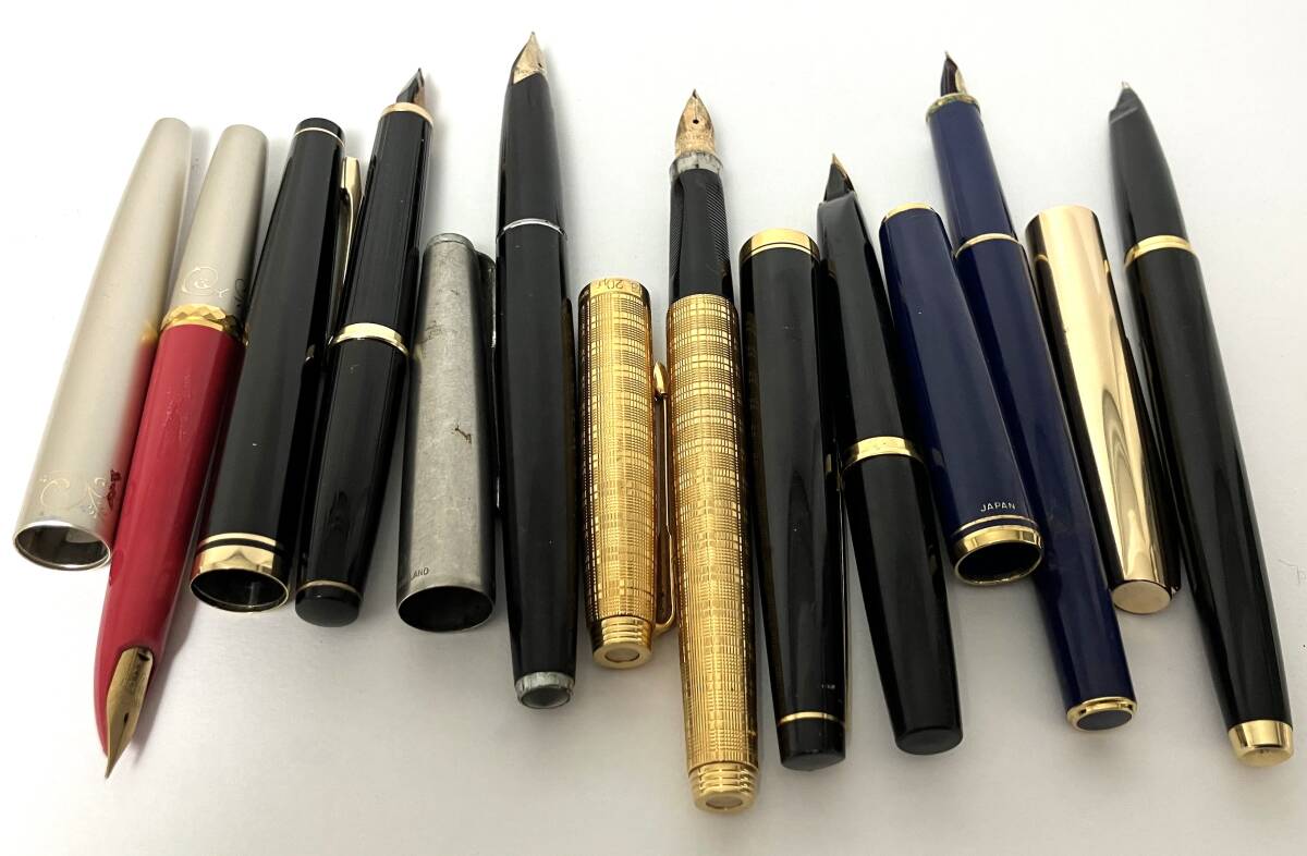 1円~ 万年筆 7本まとめて ペン先14k 5本 18k 2本 PILOT Elite 1円~ 万年筆 7本まとめて ペン先14k 5本 18k 2本 PILOT Elite