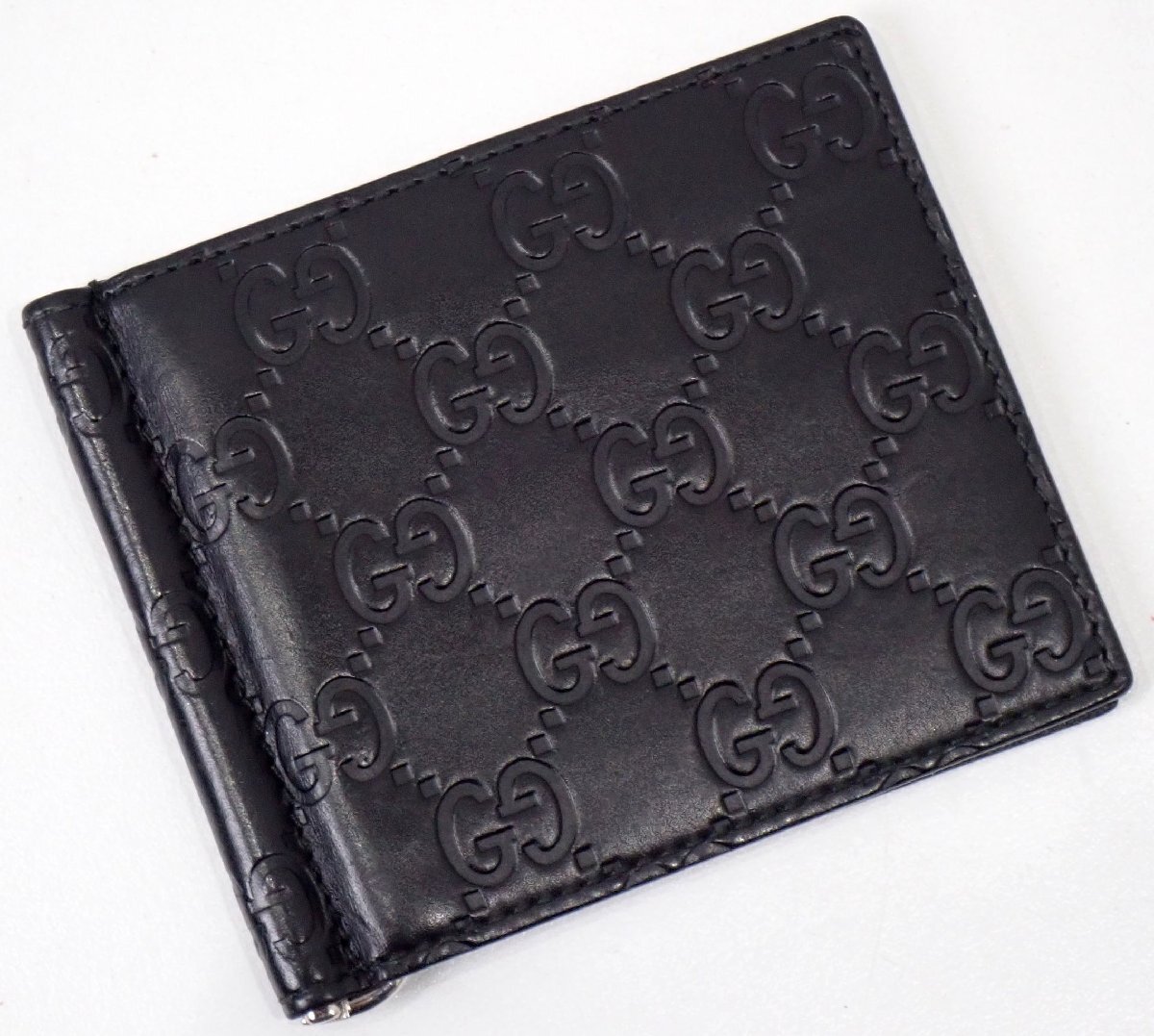 GUCCI グッチ マネークリップ カード入れ レザー ロゴプレート