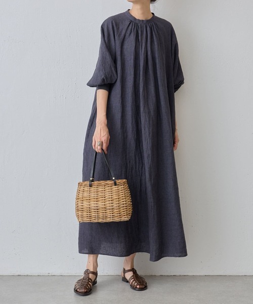 【新品・未使用】ワンピース BEARDSLEY Yahoo!オークション - 「BEARDSLEY」 7分袖ワンピース FREE