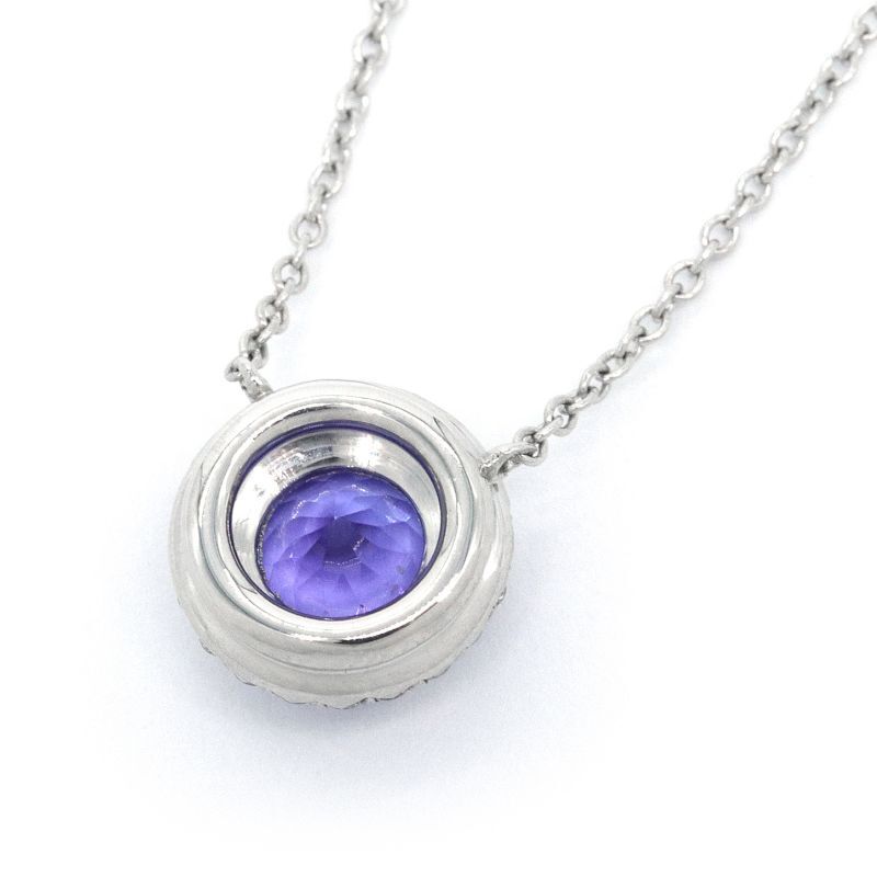 ティファニー ソレストペンダント Pt950 タンザナイト ダイヤモンド ソレストネックレス パヴェダイヤ プラチナ 地金約4g 中古 送料無料_画像2