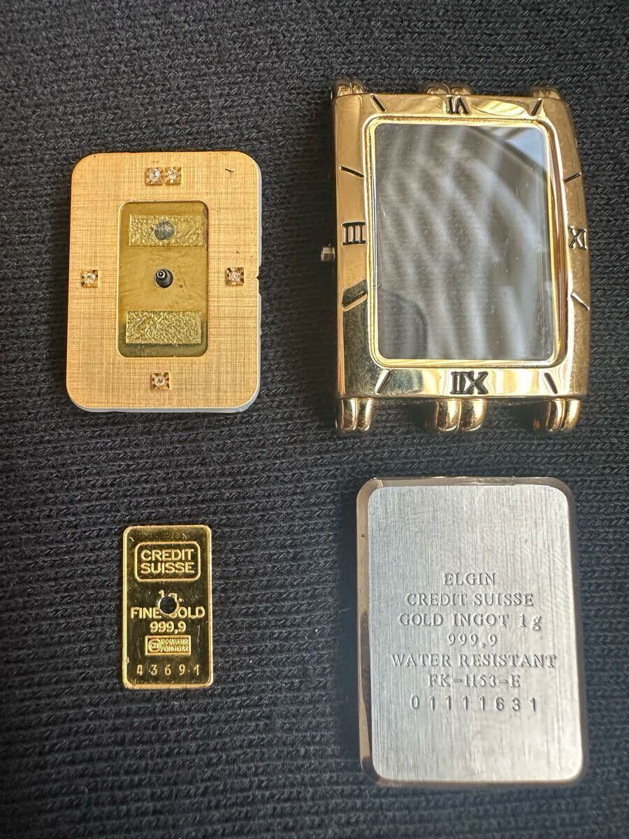 ELGIN エルジン 純金 インゴット K24 24金 ゴールドバー 時計 ELGIN エルジン 純金 インゴット K24 24金 ゴールドバー 時計