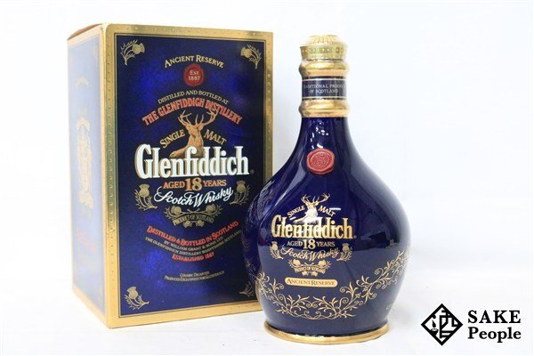 ◇1円~ グレンフィディック 18年 青陶器 700ml 43% 箱付き ◇1円~ グレンフィディック 18年 青陶器 700ml 43% 箱付き