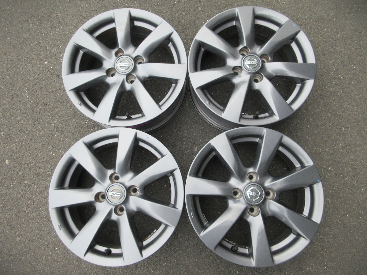 (R07/04/25) ■15インチ 純正アルミホイール / 日産 E12 ノート / 15X5.5J+40 / 4H PCD100 / 4本 / 中古