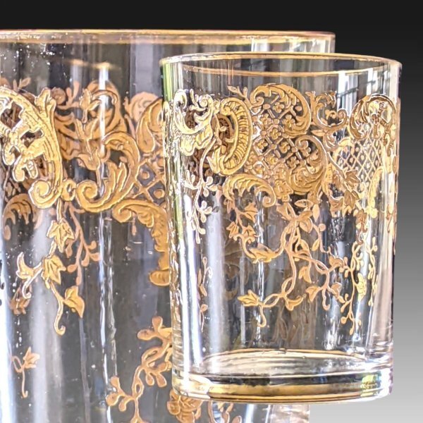 [ прекрасный товар ] античный baccarat a-ru Novo - золотая краска рюмка холодный sake crystal стакан осмотр ) старый стекло baccarat 250328P