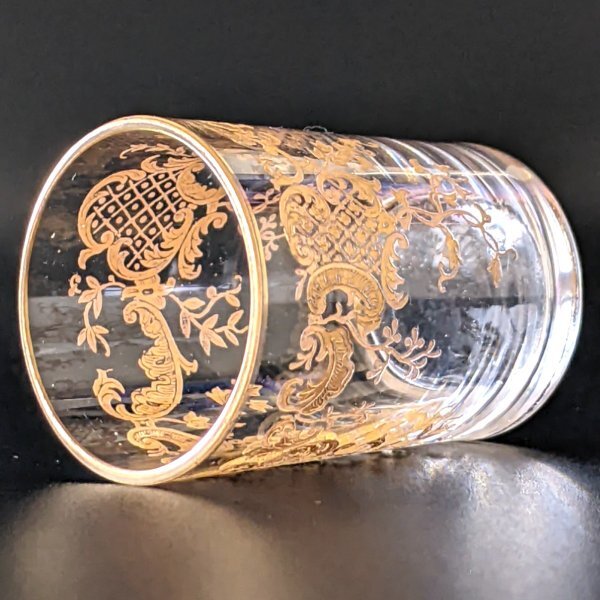 [ прекрасный товар ] античный baccarat a-ru Novo - золотая краска рюмка холодный sake crystal стакан осмотр ) старый стекло baccarat 250328P
