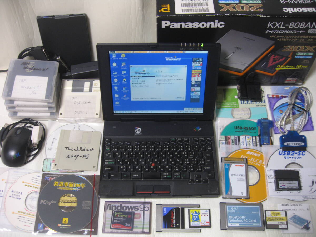 IBM ThinkPad235 (2607-20J) Windows98 Windows95 Windows3.1 OS IBM ThinkPad235 (2607-20J) Windows98 Windows95 Windows3.1 OS
