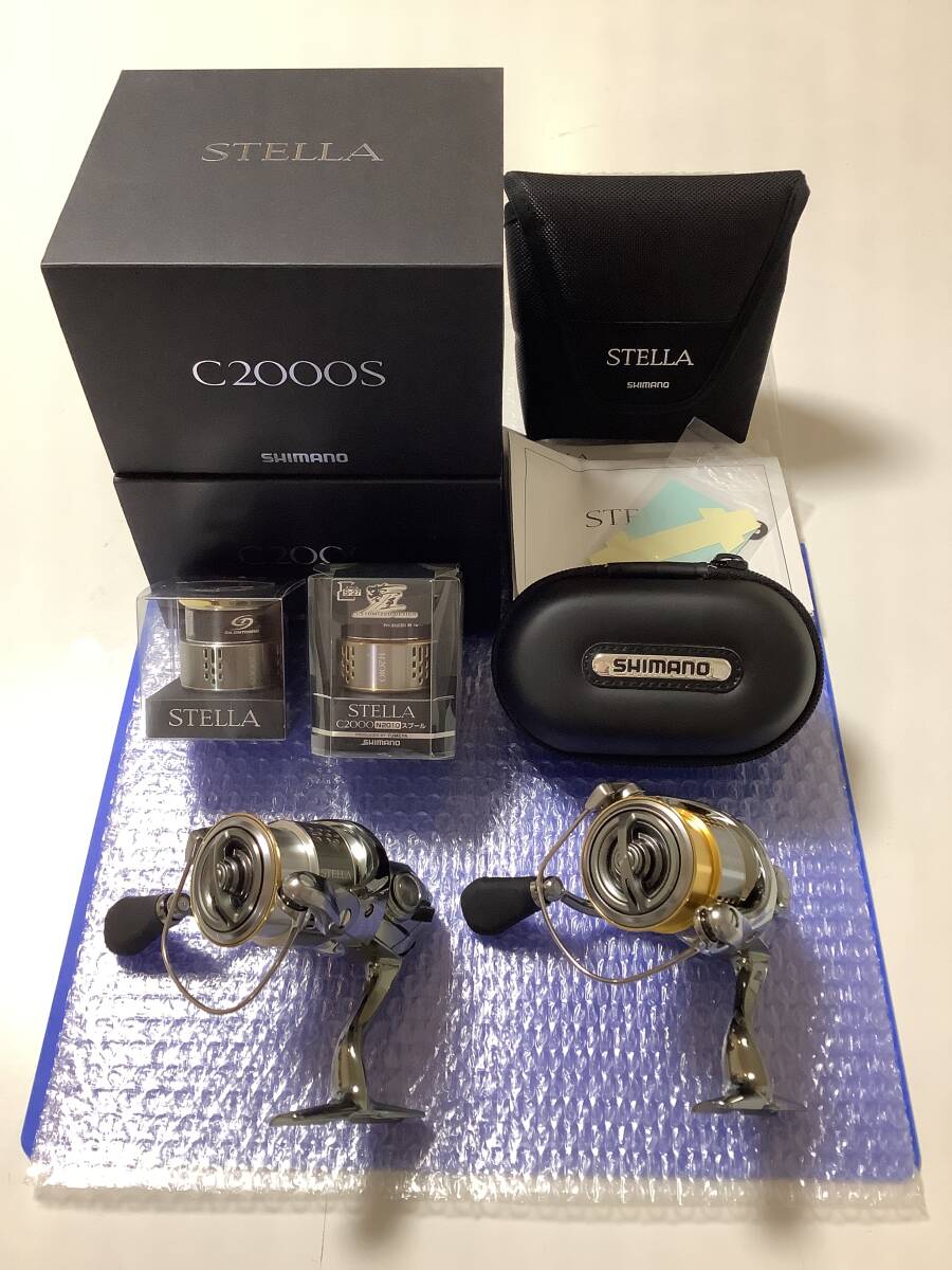 シマノ 18ステラ C2000S 2台セット / 純正スプール 夢屋 シマノ 18ステラ C2000S 2台セット / 純正スプール 夢屋