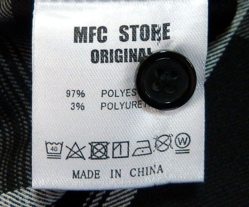 程度良好 MFC STORE チェック オープンカラーシャツ (M) 長袖 L/S ロングスリーブ ワークシャツ_画像9