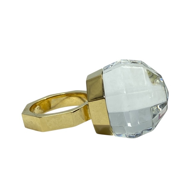 Baccarat バカラ クリスタルリング 指輪 アクセサリー ジュエリー 小物 750 ゴールド クリア (11號(hào))