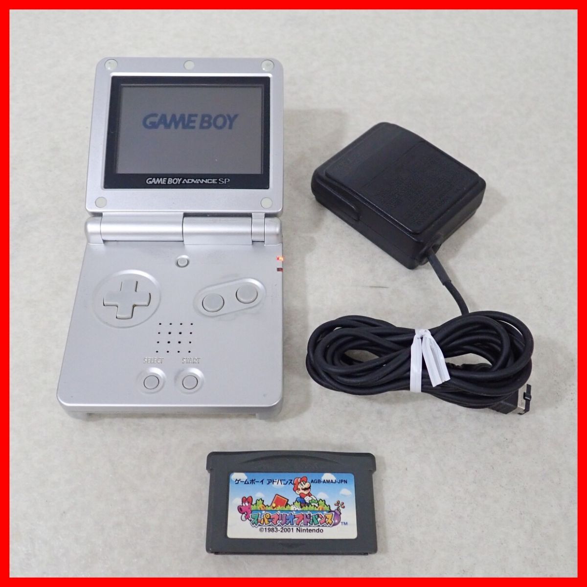 動作品 GBASP ゲームボーイアドバンスSP プラチナシルバー 本体 動作品 GBASP ゲームボーイアドバンスSP プラチナシルバー 本体