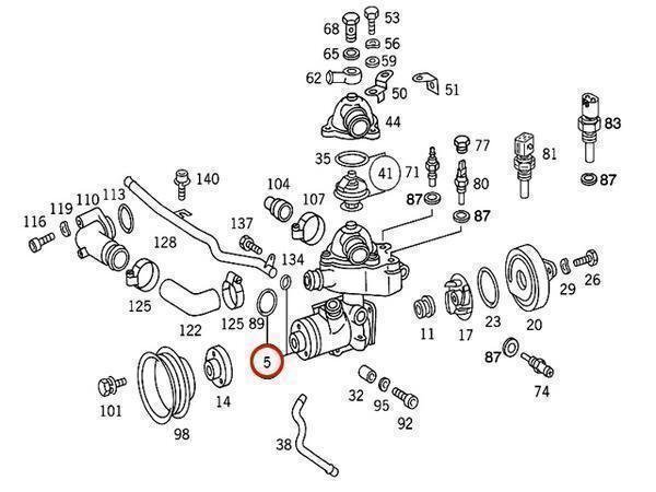 ウォーターポンプ Sクラス W140 300SE S280 S320 M104 直6エンジン メルセデス ベンツ